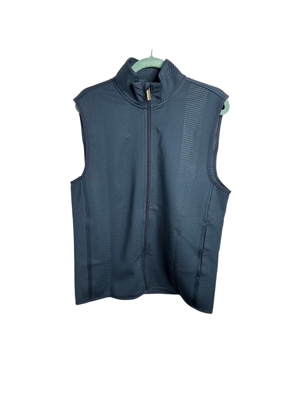 Perry Ellis Men's NWT Sapphire Blue Full Zip Stretched Sleeveless Vest